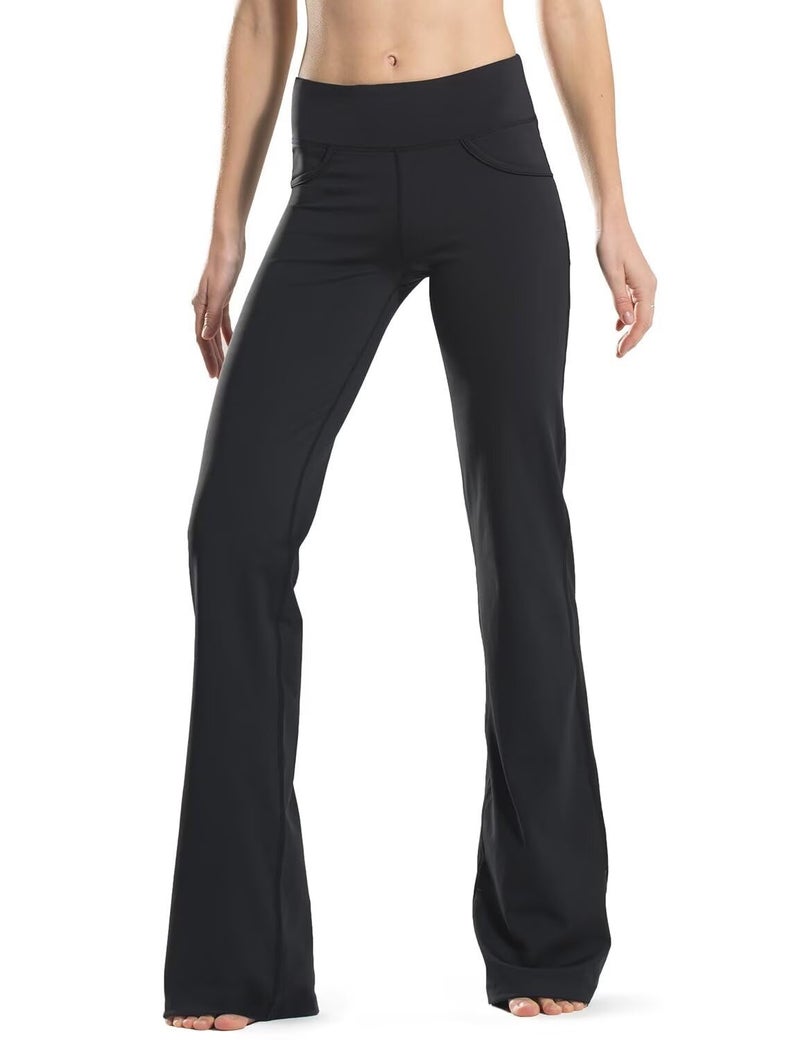 Safort 28" 30" 32" 34" Inseam Regular Tall Bootcut Yoga Pants, 4 Pockets, UPF50+, Black, S - Image 1